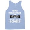 never underestimate an old man who was born in october Tank Top