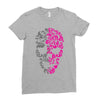 two coloured patterned skull   mens funny Ladies Fitted T-Shirt