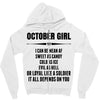 Super October Girl Zipper Hoodie