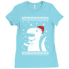 big trex santa ugly christmas Ladies Fitted T-Shirt
