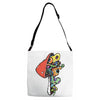 inside a mushroom Adjustable Strap Totes