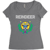 reindeer christmas Women's Triblend Scoop T-shirt