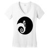 nightmare before christmas black logo Women's V-Neck T-Shirt