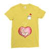 Mom and Baby are Connected to the Heart Ladies Fitted T-Shirt