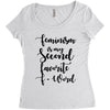 feminism is my second favorite f word Women's Triblend Scoop T-shirt