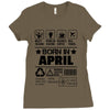 Born In April Ladies Fitted T-Shirt