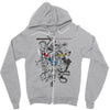 ninja aliens Zipper Hoodie