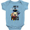 who loves pugs Baby Bodysuit