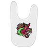 pink punk wolf Baby Bibs