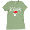 sleigher metal style xmas Ladies Fitted T-Shirt