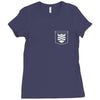 106. shield pocket 033 dv men tshirt black Ladies Fitted T-Shirt