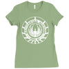 battlestar galactica distressed badge Ladies Fitted T-Shirt