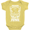 Never Underestimate Dog Rescuer Who Was Born June Baby Onesie