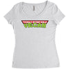 ninja turtles parody vegan Women's Triblend Scoop T-shirt