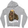 bear khabib Zipper Hoodie