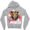 Girl Power White Write Zipper Hoodie