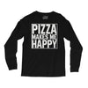pizza makes me happy Long Sleeve Shirts