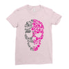 two coloured patterned skull   mens funny Ladies Fitted T-Shirt
