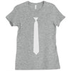 skinny white tie Ladies Fitted T-Shirt