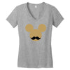 mickey mouse moustache Women's V-Neck T-Shirt