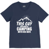 Camper Couple Man White V-Neck Tee