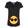 Lemon with Disco Glasses Maternity Scoop Neck T-shirt