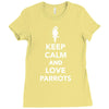 keep calm and love parrots Ladies Fitted T-Shirt