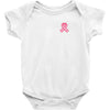 Pixeled Pink Ribbon Baby Onesie
