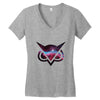 black Women's V-Neck T-Shirt