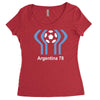 argentina 78 world cup 1978 retro football Women's Triblend Scoop T-shirt