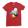 puker printer Ladies Fitted T-Shirt