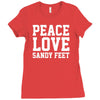 peace Love Ladies Fitted T-Shirt