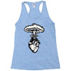heart and nuclear explosion Racerback Tank