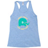 an elephant never cares Racerback Tank