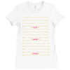 yes wow diva length check Ladies Fitted T-Shirt