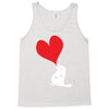 bird love heart animal graph note music party pop art gift Tank Top
