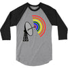 gaydar gay rainbow radar 3/4 Sleeve Shirt