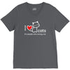 i love cats it's people who annoy me V-Neck Tee