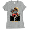go big Ladies Fitted T-Shirt