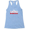 i'm saved but i cuss a little Racerback Tank