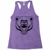 angry bear head Racerback Tank