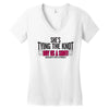 shes tying the knot buy us a shot Women's V-Neck T-Shirt