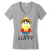 luffy en minion Women's V-Neck T-Shirt