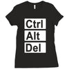 control alt delete Ladies Fitted T-Shirt