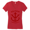 saiyan universty Women's V-Neck T-Shirt