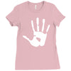 handprint sticker vinyl decal Ladies Fitted T-Shirt
