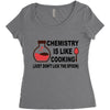 chemistry is like cooking Women's Triblend Scoop T-shirt