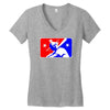 yoda baseball  funny Women's V-Neck T-Shirt