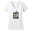cats cats cats Women's V-Neck T-Shirt