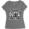 straight outta tomato town Women's Triblend Scoop T-shirt